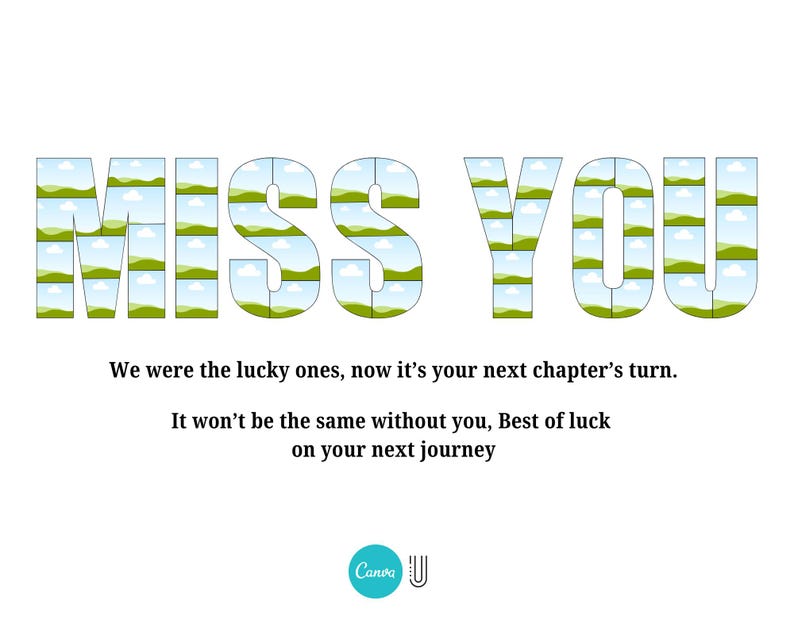 We Will Miss You Farewell Gift for Coworker Boss Team Printable Photo Collage Best Friend Leaving Picture for Employee Going Away