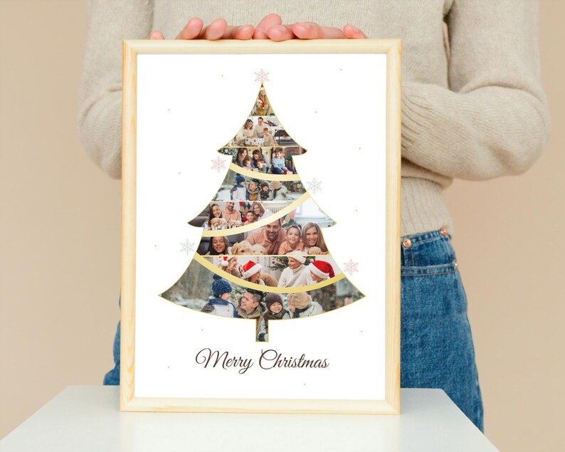Anpassat julfotokollage: Julgranspresent (digital fil) bild 4