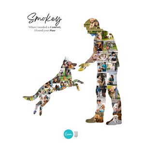 Custom German Shepherd Photo Collage Gift, German Shepherd Decor, German Shepherd Pet Owner Lover Gift, German Shepherd Birthday, Dog Loss