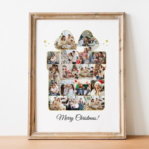 Personalized Christmas Photo Collage Gift Box (Digital File) image 2