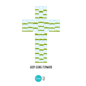 Christian Cross Photo Collage Template: Faith Keepsake (Editable Canva, Digital Download