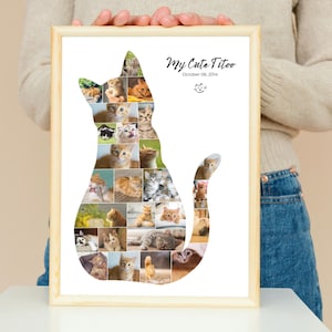 Cat Photo Collage Template: Pet Memorial Gift (Canva)