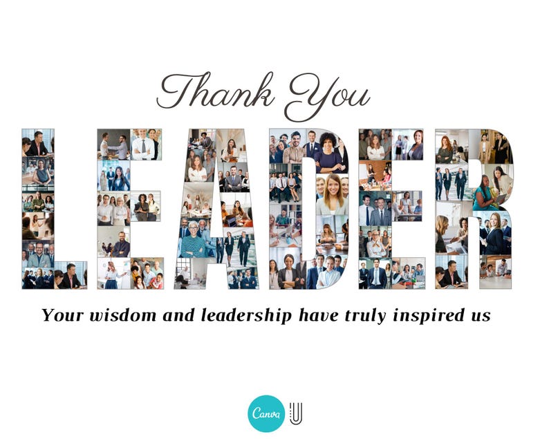 Personalized Leader Photo Collage: Appreciation Gift (Digital File)
