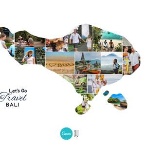 May include: A collage of images depicting various aspects of Bali, Indonesia, including beaches, temples, rice paddies, and people enjoying the local culture. The text "Let's Go Travel BALI" is displayed at the bottom of the image.
