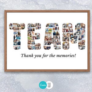 Personalized Team Photo Collage: Farewell or Appreciation Gift (Digital File)