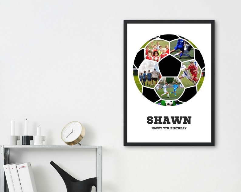 Soccer Ball Photo Collage: Canva Football Gift (Digital File)