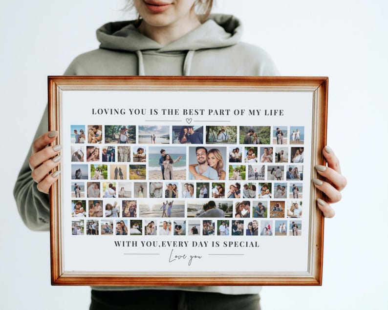 70 Photo Collage Template, Modern Grid Design (Digital Download Canva Template), Easy to Use