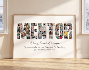 Personalized Mentor Photo Collage, Custom Appreciation Gift (Digital File)