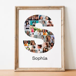 Custom Letter S Photo Collage – Personalized Gift (Digital File) image 1