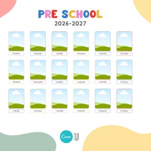 Editable Class Photo Collage Canva Template | Printable Preschool Graduation Poster | Custom Teacher Gift | Digital School Keepsake