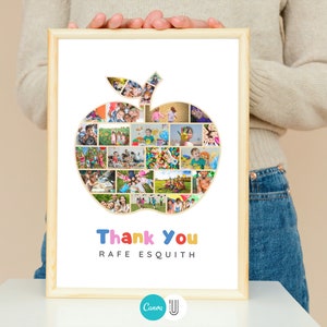 Custom Apple Photo Collage: Teacher Appreciation Gift (Digital File)