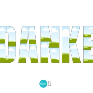 Personalized 'DANKE' Photo Collage Template: Thank You Gift (Digital Download)