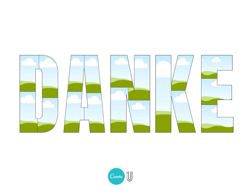 Personalized 'DANKE' Photo Collage Template: Thank You Gift (Digital Download)
