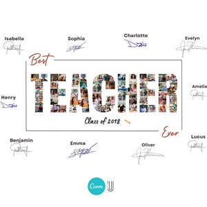 Personalized Teacher Photo Collage Gift (Digital Download)