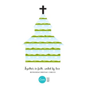 Personalized Church Photo Collage: Pastor Appreciation Gift (Digital File)