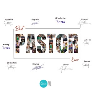 Pastor Appreciation Photo Collage Gift (Digital File)