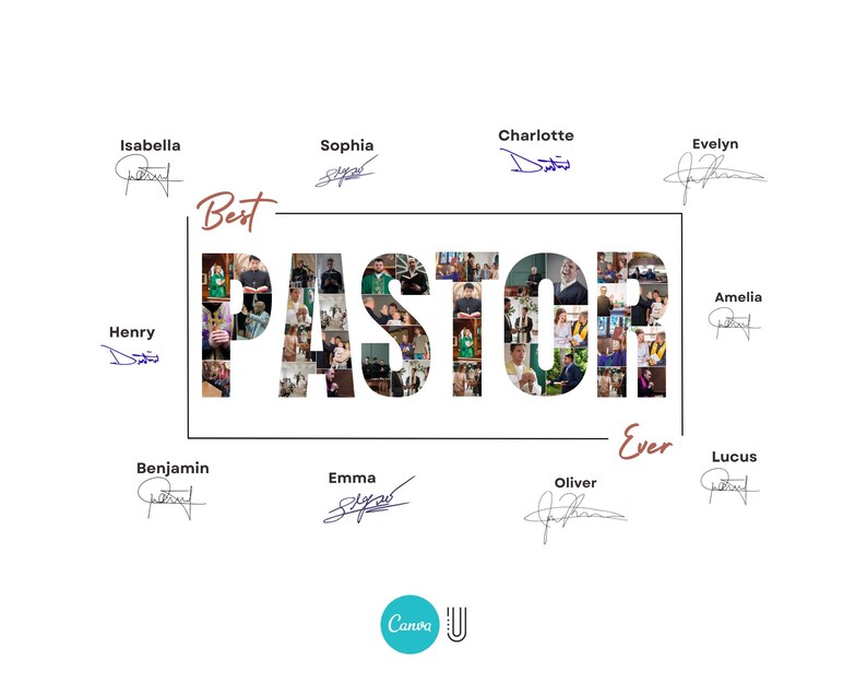 Pastor Appreciation Photo Collage Gift (Digital File)