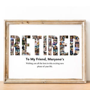 Custom Retirement Photo Collage: Farewell Gift (Digital File)