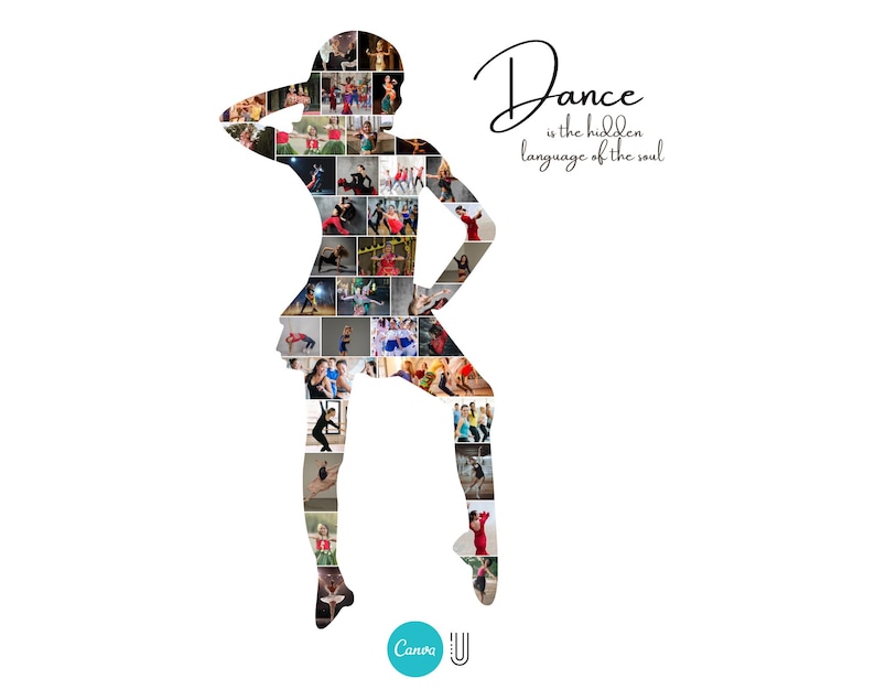 Personalized Dance Photo Collage: Custom Dancer Gift (Digital File)