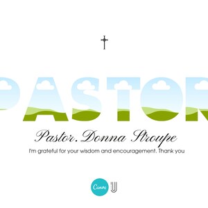Pastor Appreciation Photo Collage: Church Group Gift (Digital File)