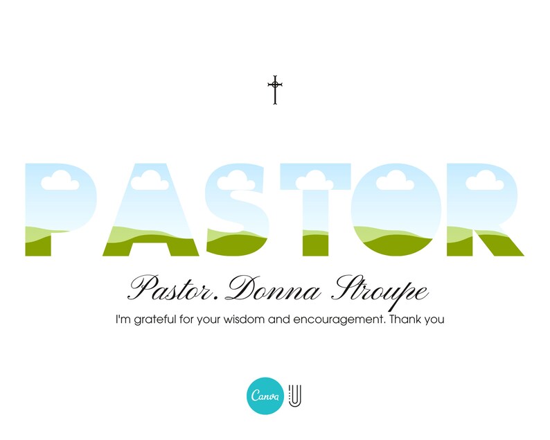 Pastor Appreciation Photo Collage: Church Group Gift (Digital File)