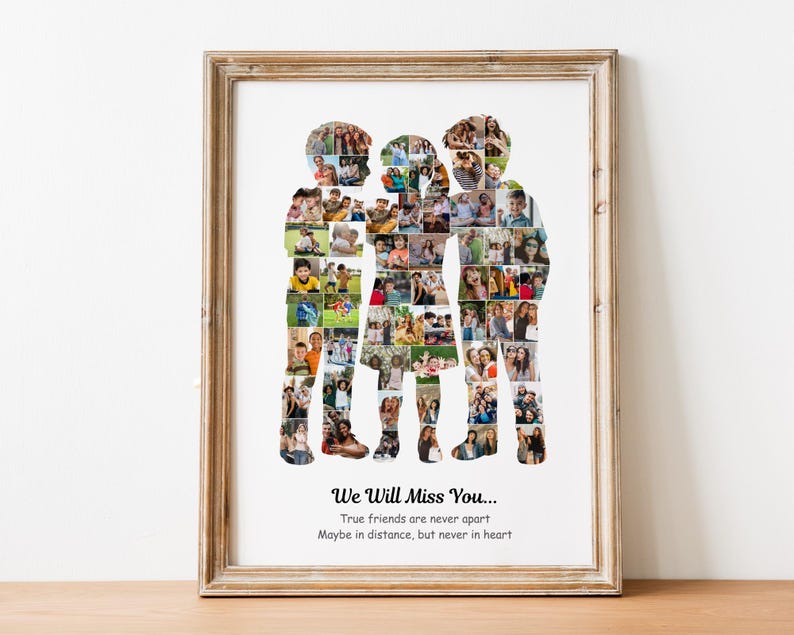 Custom Friends Photo Collage – Personalized Gift (Digital File)
