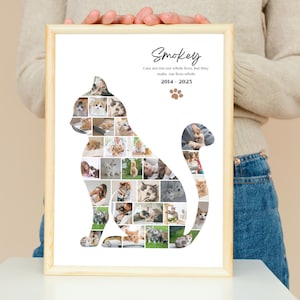 Custom Cat Photo Collage Template: Pet Memorial Gift (Digital File)