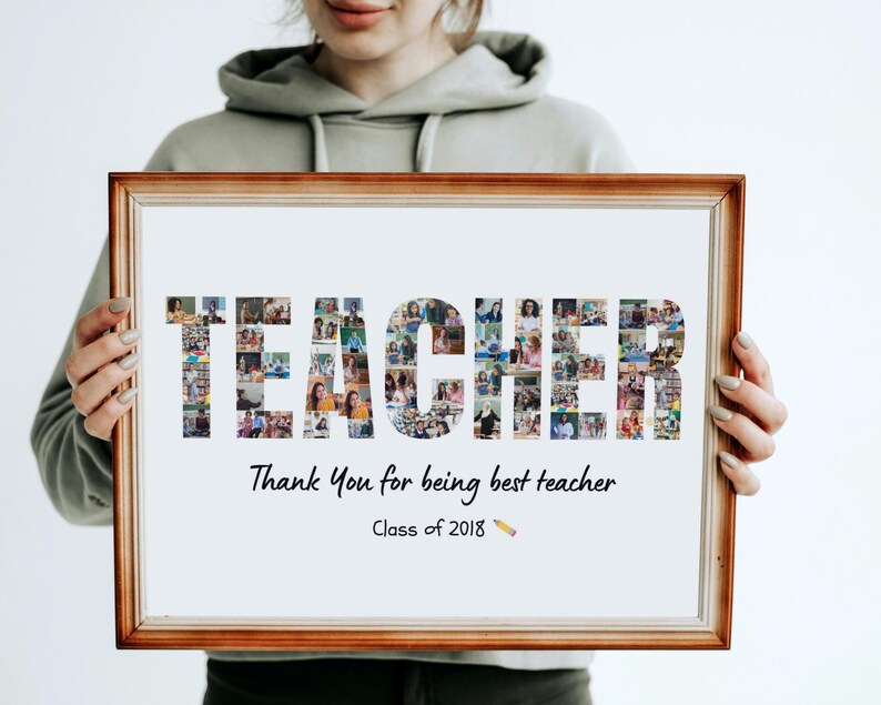 Personalized Teacher Photo Collage Gift (Digital Download)
