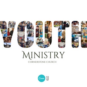 Youth Ministry Photo Collage Art: Custom Christian Gift (Digital File)
