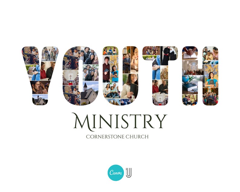 Youth Ministry Photo Collage Art: Custom Christian Gift (Digital File)