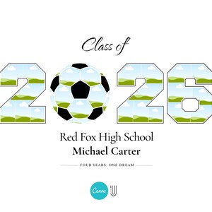 Senior 2026 Football Photo Collage, Personalized Player Gift (Digital Download)