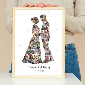 Couples Photo Collage Template, Anniversary Gift (Digital File)