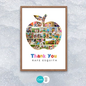 Custom Apple Photo Collage: Teacher Appreciation Gift (Digital File)