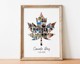 Canada Maple Leaf Photo Collage: Custom Travel Art (Digital File)