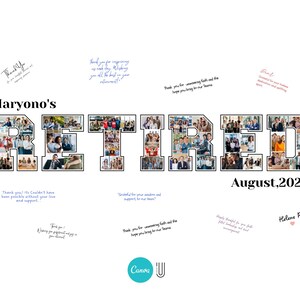 Custom Retirement Photo Collage: Farewell Gift (Digital File)
