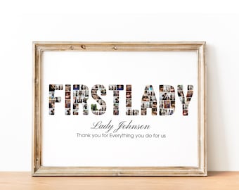First Lady-cadeaus Fotocollage Kerkwaarderingscadeau voor predikant en ministerie