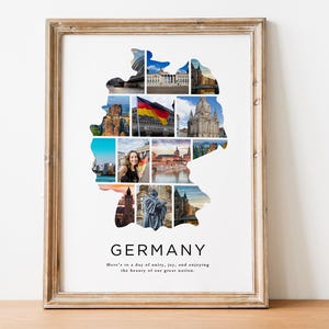 Deutschland Reisegeschenk,Deutschland Collage,Urlaub Reise Fotovorlage,Deutschland Karte Fotocollage,Deutschland Storyboard Vorlage