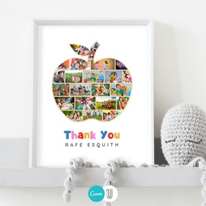 Custom Apple Photo Collage: Teacher Appreciation Gift (Digital File)