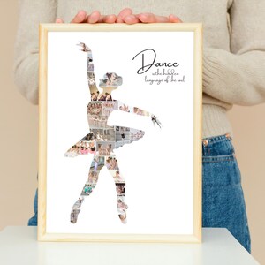 Ballet Dancer Photo Collage Gift ,Custom Ballerina Wall Art,Personalized Dance Poster for Girls