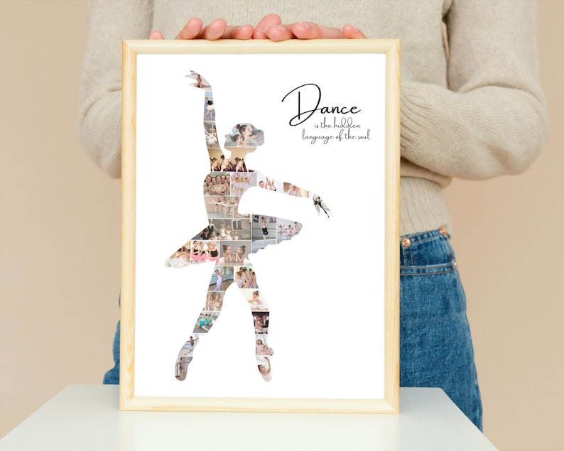 Ballet Dancer Photo Collage Gift ,Custom Ballerina Wall Art,Personalized Dance Poster for Girls