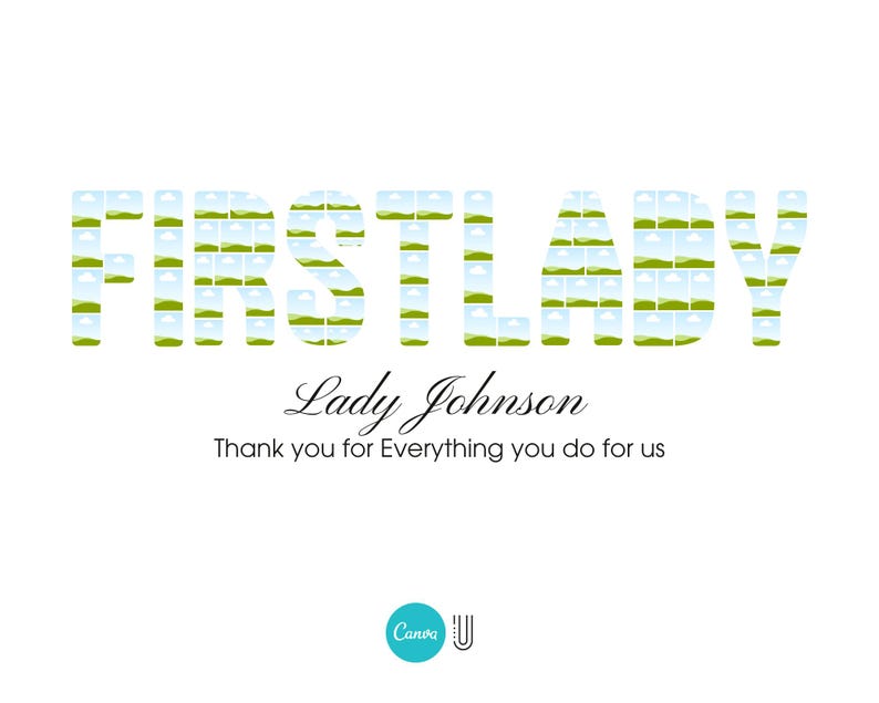 First Lady Photo Collage Gift: Church Ministry Appreciation (Digital File)