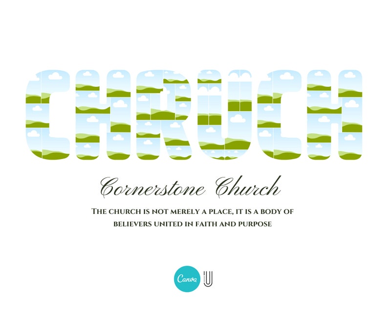 Church Photo Collage Gift (Digital File)