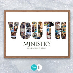 Youth Ministry Photo Collage Art: Custom Christian Gift (Digital File)