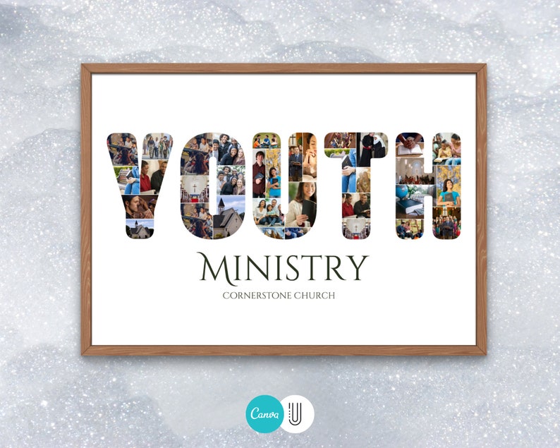 Youth Ministry Photo Collage Art: Custom Christian Gift (Digital File)