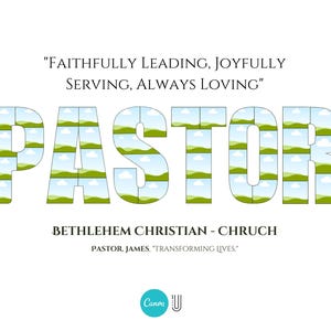 Pastor Appreciation Photo Collage: Christian Group Gift (Digital File)