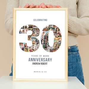 30th Work Anniversary Photo Collage Gift (Digital Download)