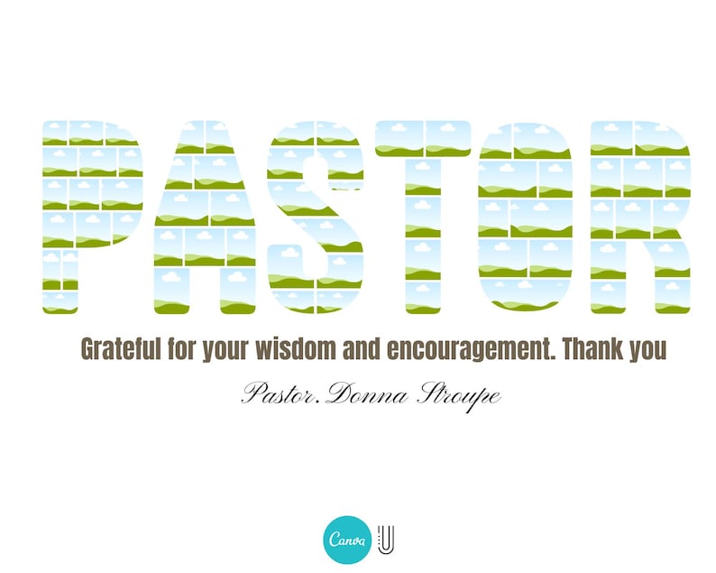 Pastor Appreciation Photo Collage Gift (Digital Download)