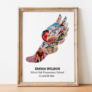 Track and Field Senior Night Gift, XC Cross Country Collage Poster, Coach Appreciation, Custom Photo Printable