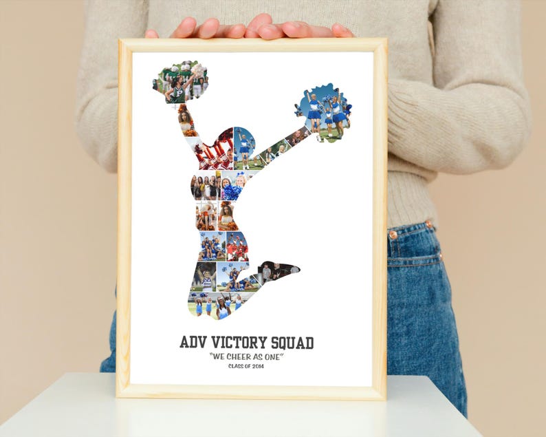 Cheerleadingfotocollage: cadeau seniorenavond (afdrukbaar) afbeelding 4