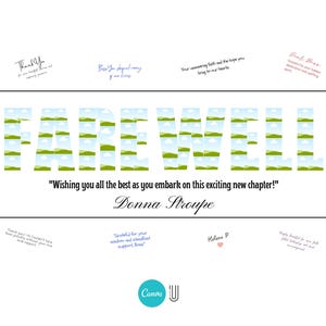 Personalized Farewell Photo Collage Gift: Retirement Keepsake (Digital File)